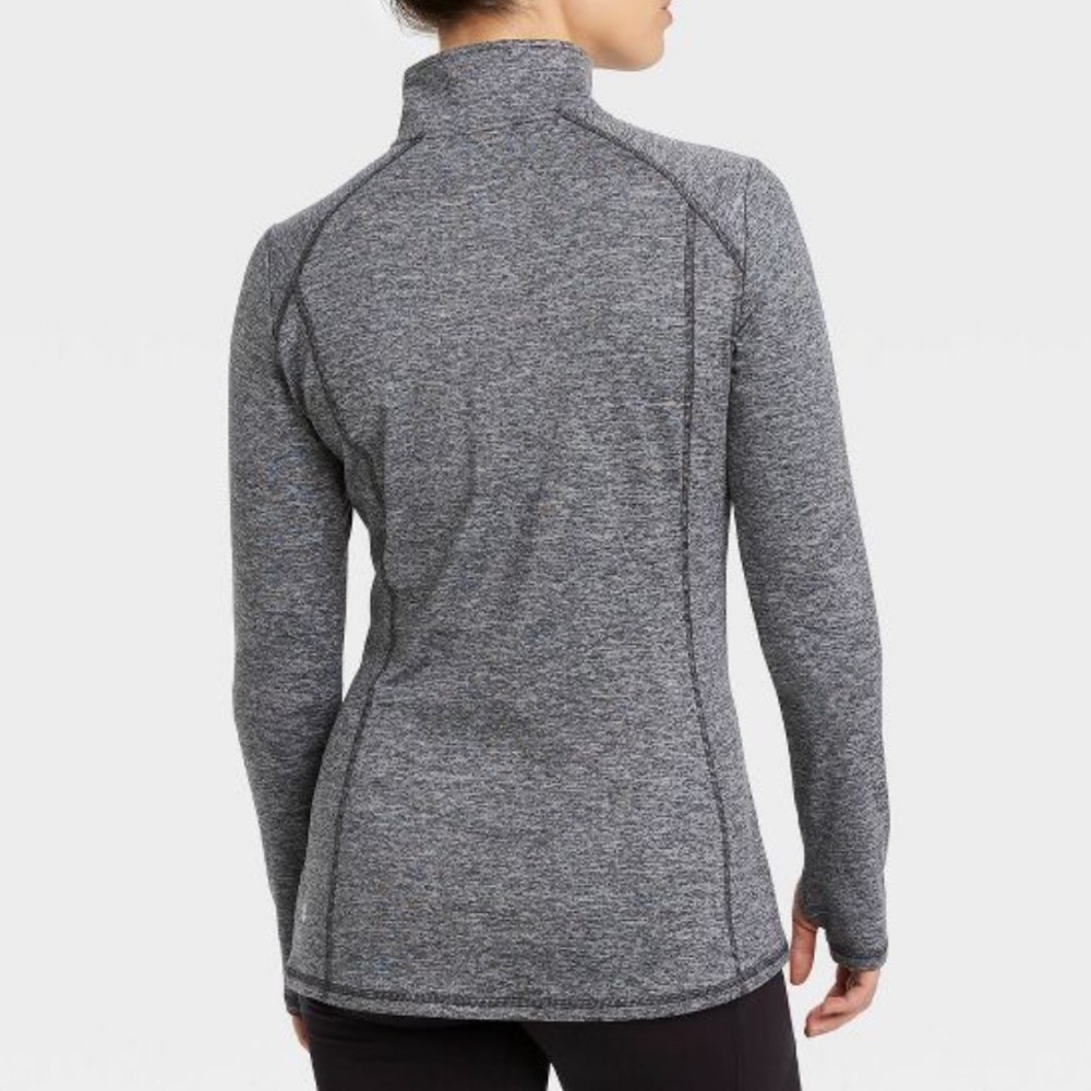 NEW All in Motion Gray Zip Pullover Running M - Picture 2 of 9